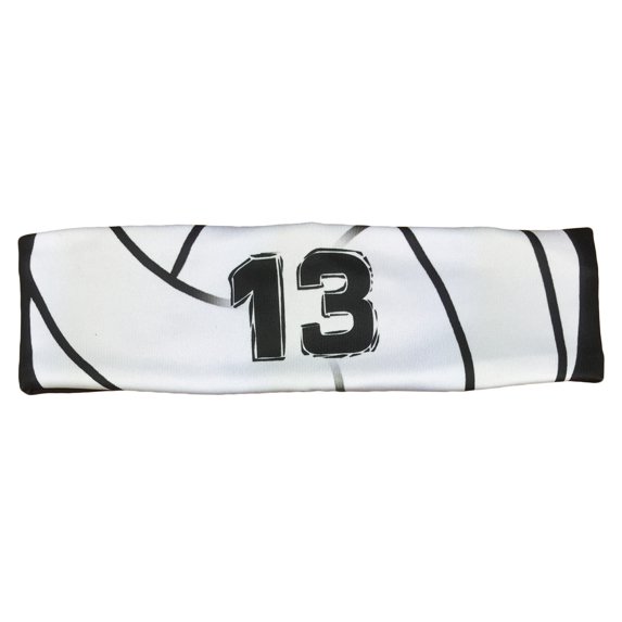 Player ID Volleyball Headband (White, #13) - #13,White