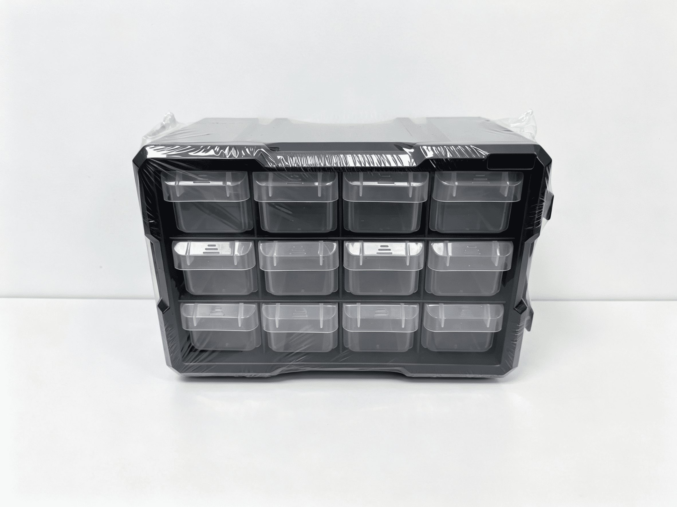 Homeworks Armoire de rangement en plastique à 12 bacs pour pièces, quincaillerie et bricolage
