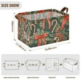 thumbnail image 7 of Yayeee Foldable Storage Basket for Shelves with Handles Waterproof Cloth Bins, Christmas Holly Bows, 7 of 7