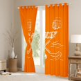 thumbnail image 3 of Manfei Hockey Sport Lovers Blackout Curtains Set of 2 (52x84 Each),Boys Ball Game Window Curtains,Orange White Curtains and Drapes For Men Women,Breathable Home Decor, 3 of 6