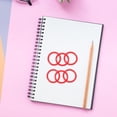 thumbnail image 3 of 100pcs Plastic Binder Rings Flexible Loose Leaf Book Rings Binder Rings for DIY, 3 of 9