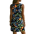 thumbnail image 4 of Yertdoel Summer Dresses for Women 2026 Sleeveless Floral Print V Neck Loose Midi Dress Beach Casual Comfy Sundress with Pockets, 4 of 7