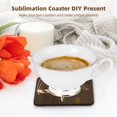 thumbnail image 3 of 48 PCS Sublimation Square Coasters, Blank Sublimation Coaster with Cork Back, Heat Transfer Coaster with Non-Slip MDF Back, Cold & Heat Resistant Wood Coasters for Home Office DIY Present, 3 of 6