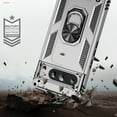 thumbnail image 6 of Decase Rugged Case for Google Pixel 8 Pro with Ring Kickstand Magnetic Car Mount,Soft TPU & Hard PC Anti-scratch Heavy Duty Cover With Screen Protector,Full Body Case for Google Pixel 8 Pro - Silver, 6 of 7