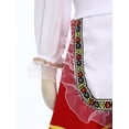 thumbnail image 4 of Aislor Girls Russian Traditional Dance Dress Ethnic Exquisite Stage Performance Outfit Red White 110, 4 of 7
