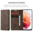 thumbnail image 6 of Dteck Case For Samsung Galaxy S21 Plus 6.7-inch,Magnetic Leather Luxury Card Holder Pocket Galaxy S21+ Case Shockproof Full Protective Kickstand Retro Flip Cover,Coffee, 6 of 8