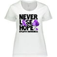 thumbnail image 3 of Inktastic Never Lose Hope Epilepsy Awareness with Balloons and Purple Ribbon Women's Plus Size T-Shirt, 3 of 5