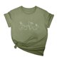 thumbnail image 1 of Tops de Cuello Alto para las Mujeres Amante Impreso Camiseta Cuello Redondo Manga Corta, Poliéster Spandex, 1 of 7