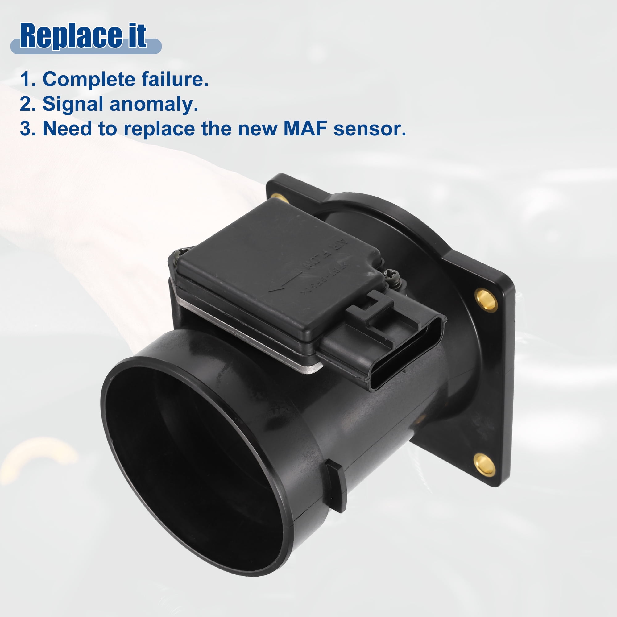 Unique Bargains Car Mass Air Flow MAF Sensor Replacement Fit for Ford F-150 4.2L 1997-2004 No.F6ZF12B579AA/F6ZZ-12B579-A