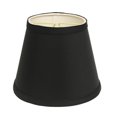 thumbnail image 1 of HomeRoots 469933 Abat-Jour Incliné en Shantung avec Dossier Rigide Noir et Blanc 8 Po., 1 of 1