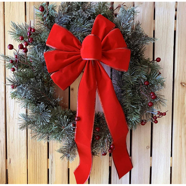 Red Velvet Ribbon 1 Inch X 25yds. Vintage Velvet Ribbons. For Christmas  Wreath Decoration Handmade