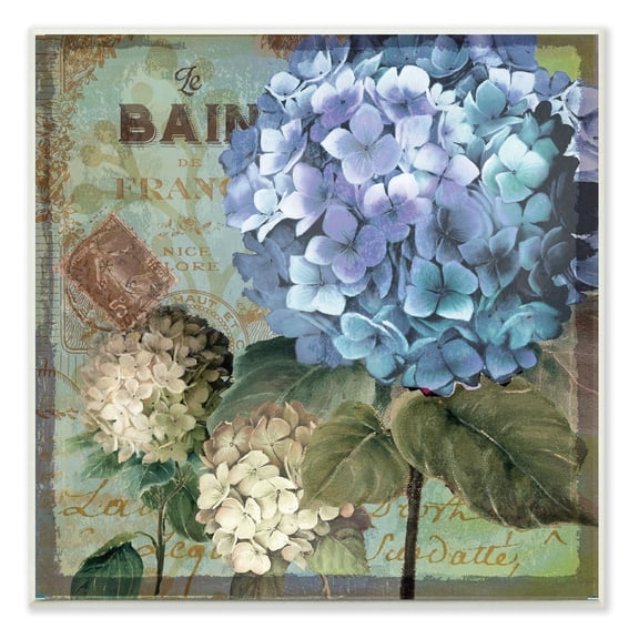 Stupell  'Colorful Hydrangeas with Antique French Backdrop' Wall Plaque Art