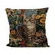 thumbnail image 2 of Funda de almohada estilo campestre con gatitos, inspirada en bordados de imitación, ideal para decoración del hogar. Funda de almohada de poliéster., 2 of 6