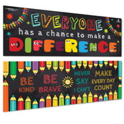 Sproutbrite Classroom Banner and Posters for Decorations - Educational, Motivational and Inspirational Growth Mindset for Teacher and Students…