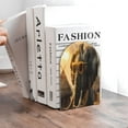 thumbnail image 6 of Hirioo Cool Sunglasses Elephant Art for Bookends Decorative Bookends for Shelves for Home or Office, Non-Slip Base, 6 of 8