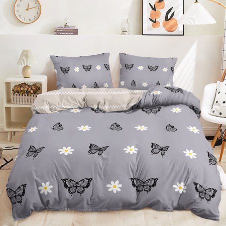 Hosima 3-piece 3D Digital Printed Duvet Cover Full Size Double-sided Printed Adult And Children Bedroom Decorative Bedding Set DGL26-Full