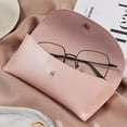 thumbnail image 4 of PU Leather Button Sunglasses Case Portable Soft Glasses Boxs Waterproof Glasses Protective Cover Eyewear Storage Bag, 4 of 4