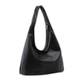 thumbnail image 2 of Bolso de hombro de gran capacidad de cuero PU para mujer, bolso Vintage simple sólido para niña, bolso con forma de bolas de masa con cremallera para mujer seitruly BB5180-00, 2 of 7