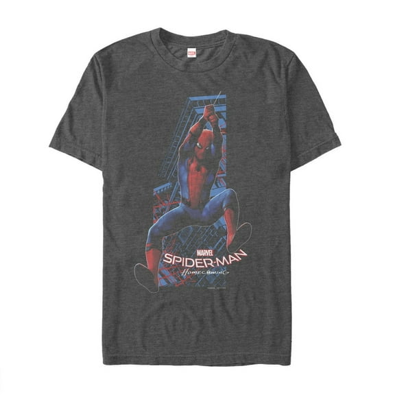 Men's Marvel Spider-Man: Homecoming Swing  Graphic Tee Charcoal Heather Small