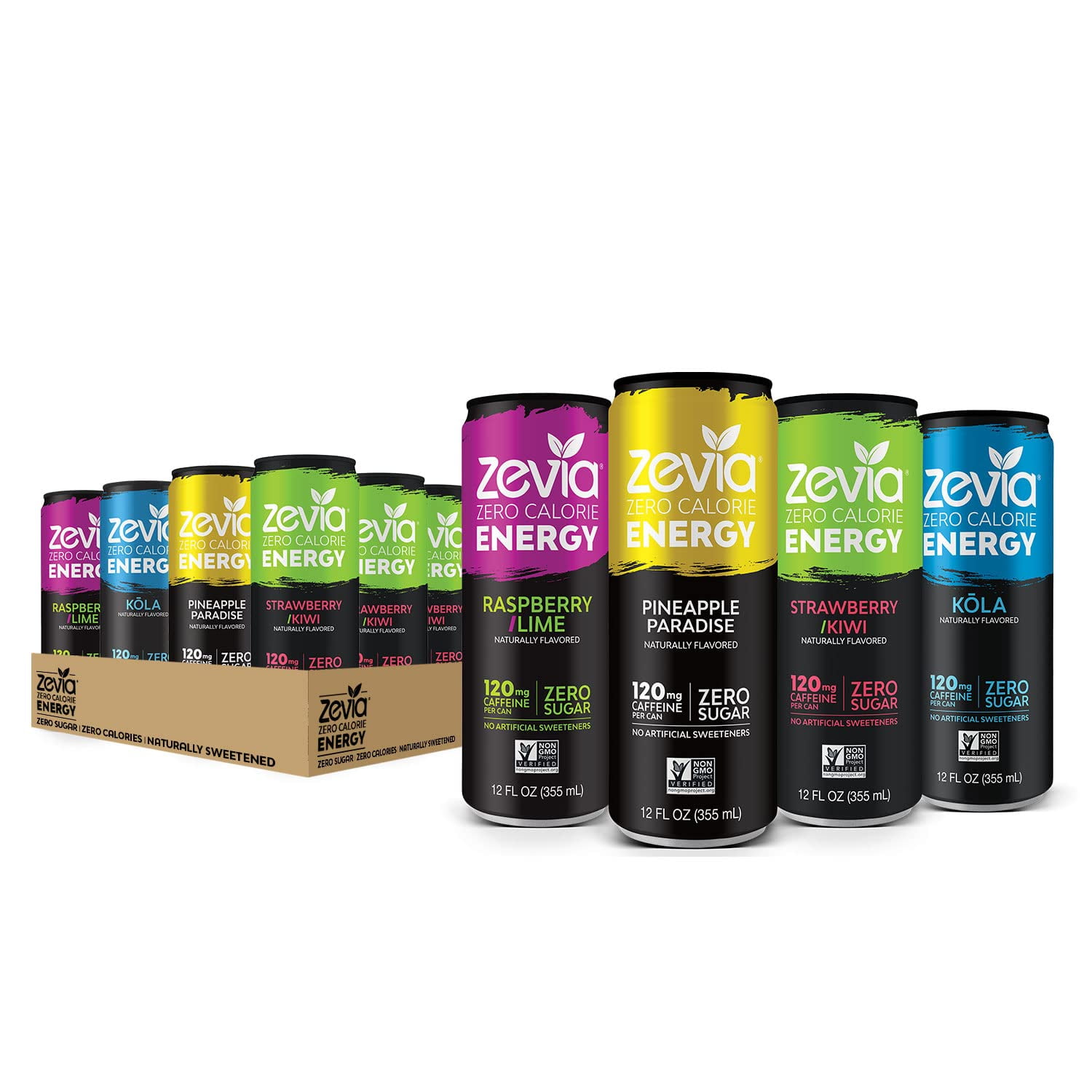 Zevia Zero Calorie Energy Drink 4 Flavor Medley Variety Pack 12 Ounce zevia-zero-calorie-energy-drink-4-flavor-medley-variety-pack-12-ounce