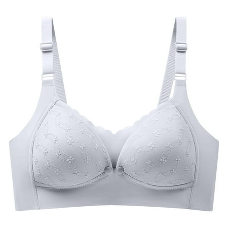 Gnurob Nursing Bra for Breastfeeding  Women Front Snap Bralette Soft Supportive Maternity Bras Comfortable Wireless Pregnancy Bralettes Clearance Deals  Gray X-Large