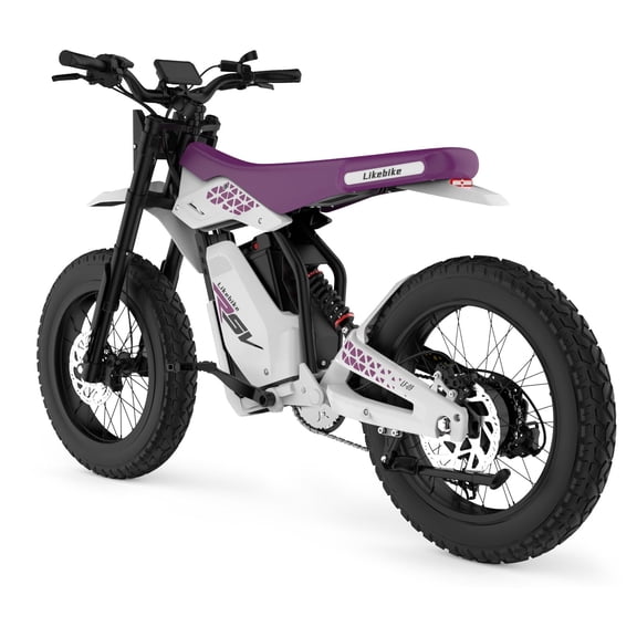 Electric Dirt Bike for Adults, 2000W Motor 37MPH High-Speed, NFC   Passwordunlock Display, 20" Fat Tires & Removable Battery (48V 25AH)| Ebike Dirt Bicycles, Purple