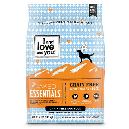 UPC: 0818336011849 | I and love and you  Naked Essentials Dry Dog Food  Grain-Free Chicken & Duck  4 Lb