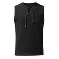 thumbnail image 3 of Mens Tank Tops Spring Summer Casual Sports Sleeveless Cotton Linen Painting Fitness Muscle Shirts for Men, 3 of 4