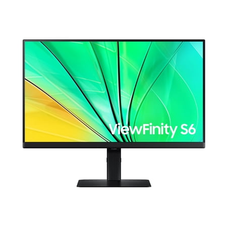 Samsung - ViewFinity 24" S6 (S60D) QHD HDR10 High Resolution Monitor with Easy Setup Stand (HDMI, DisplayPort, USB) - Black