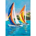 thumbnail image 2 of DeRice, Julie 18x24 White Modern Wood Framed Museum Art Print Titled - Morning Sails Vertical I, 2 of 4