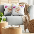 thumbnail image 5 of Ambesonne Colorful Throw Pillow Cover 2 Pack, Teddy Bear with Baloon, 20", Multicolor, 5 of 7