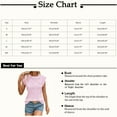 thumbnail image 3 of Yubnlvae White 2025 Women's Round Neck Loose Short Sleeved Women's T Shirt, Xxl, 3 of 5