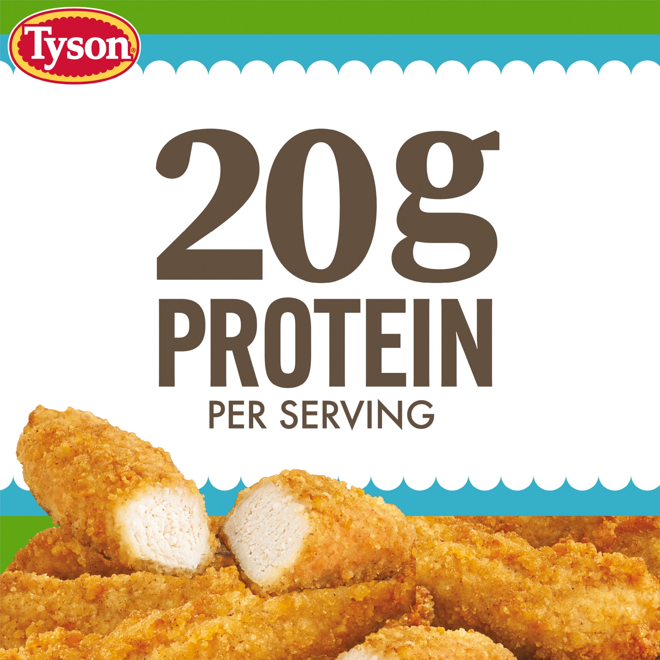 Tyson Simple Ingredient Chicken Breast Strips, Fully Cooked, Frozen, 20 oz
