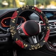 thumbnail image 3 of Uorisanigo Rose Car Steering Wheel Protector Red Steering Wheel Cover for Women Warm Car Steering Wheel Cover for Winter Flannel Car Accessories for SUV Vehicle Sedan Gift for Wife, 3 of 8