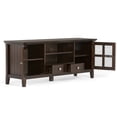thumbnail image 5 of Acadian 60 inch Wide Solid Wood Transitional TV Stand in Brunette Brown For TVs up to 65 inches, 5 of 7