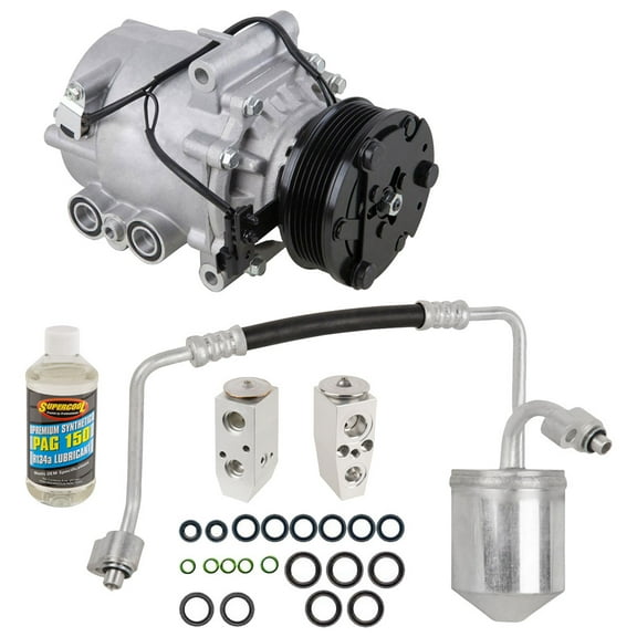 AC Compressor & A/C Kit For 2005 Saturn Vue 3.5L V6 - Includes Drier, Expansion Valve, PAG Oil & O-Ring Seals - BuyAutoParts