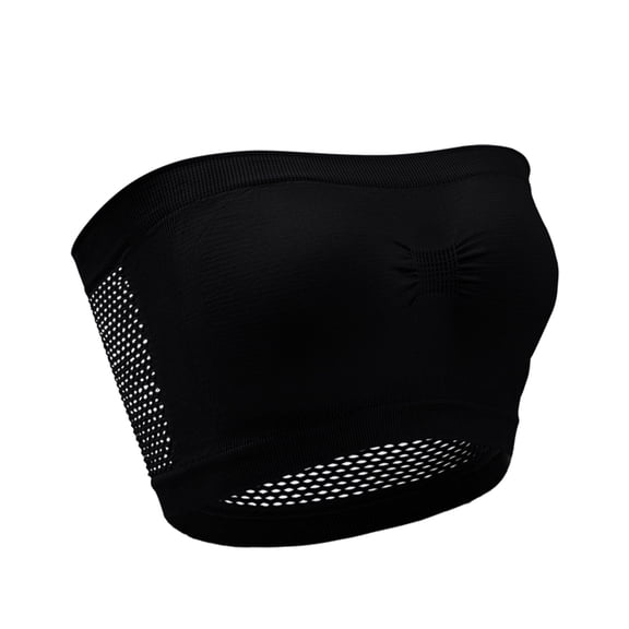 Uooqdmx Bras for Women Strapless Bra Strapless Wrapped Chest Back Tube Top Lace Underwear Bra Strapless Bra Push Up Black L