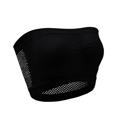 GZWYHT Strapless Bra Clearance Bras for Women Strapless Wrapped Chest Beautiful Back Tube Top Lace Underwear Bra For Women Bandeau Bra Strapless Bra Push Up Bra Black XXL