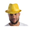 thumbnail image 1 of Dress Up America 915 Sequined Fedora Hat, Yellow, 1 of 2