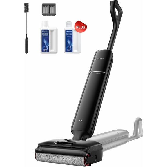 DREAME Aero Wet Dry Vacuum Cleaner Kit,180° Lie Flat, Pet & Hair Friendly, One-Press Self-Clean, 35mins Runtime for Hard Floor Cleaning,Black