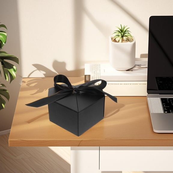 EXHUMKY Heart Shape Flower Box Black Design for Storage Use