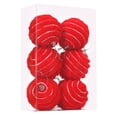 thumbnail image 2 of Fiudx Bolas de Navidad Irrompibles con Purpurina, Diseño de Espuma Resistente, Perfectas para Árboles de Navidad, Coronas y Guirnaldas, Decoración Navideña, 8 Cm, Juego de 6, 2 of 4