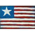 thumbnail image 2 of Averinos, Melissa 18x13 Black Ornate Wood Framed with Double Matting Museum Art Print Titled - Modern Americana Flag, 2 of 4