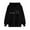 Black, variant on Casual Womens Sweat Shirts Snap Hoodie Long Sweatshirt Hoodie with Zipper Sweatshirt for Women Hoodies Women's Casual Print Pullover Tops Long Sleeved Top White M