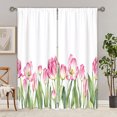 thumbnail image 4 of Innerwin Rideaux Protection UV Draperies Isolées Thermiquement Occultantes Imprimé Floral Rideau de Fenêtre Écoénergétique Imperméable Poche pour Tringle Panneau Moderne Rose 120x150cm/47.24x59.06 Pouces LxH, 4 of 6