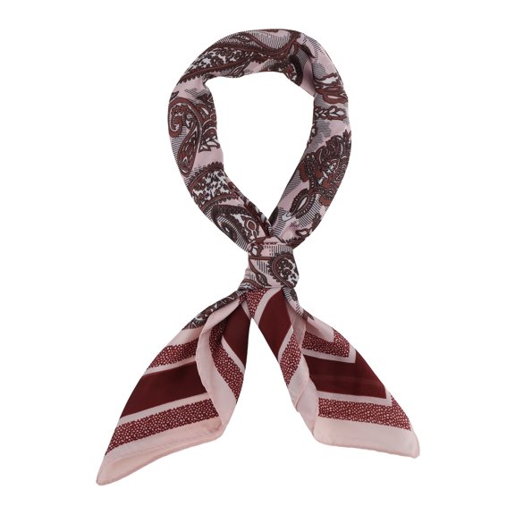Bufanda de Impresión Floral de 1 Pcs de Bargains Únicos 25.59"x25.59" Vermilion Blanco