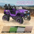 thumbnail image 5 of OLAKIDS 24V Ride on Car, 4WD/2WD Switchable 2 Seater Electric Vehicle Truck Jeep with Remote Control, Music, USB, MP3, Battery Powered Toy for 3+ Kids Toddler Boys Girls, 5 of 10