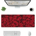 thumbnail image 2 of Red Roses Mouse Pad, Flower Large Big Gaming Mouse Pad Desk Pad, Mousepad with Non-Slip Rubber Base, Extended XXL Mouse Mat for Computer Laptop Office Accessories, 2 of 6