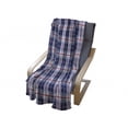 thumbnail image 4 of Checkered Soft Flannel Fleece Throw Blanket, Classical Vintage Design with Vibrant Colors Scottish Tartan Tile, Cozy Plush for Indoor and Outdoor Use, 60" x 80", Maroon Royal Blue White, by Ambesonne, 4 of 6