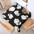 thumbnail image 2 of Black Halloween Ghost Silhouettes Square Tablecloth,Waterproof Square Table Cover,Wipeable Spillproof Washable Table Cover for Home Kitchen Party Decor 52"x52"(132x132cm), 2 of 6